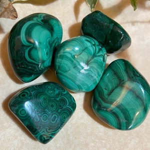 Extra Large tumbled Malachite gemstone Crystal