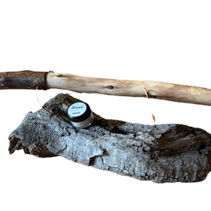 34cm hand carved cherry wood wand skull design