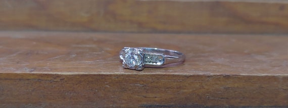 Vintage Engagement Ring .29ct Diamond Engagement … - image 5