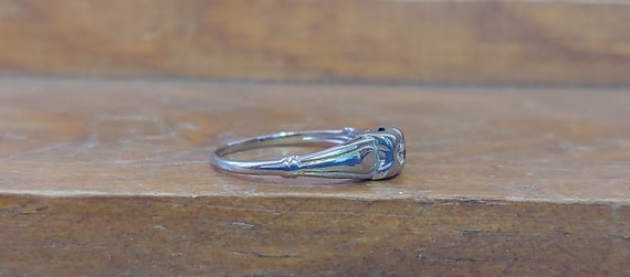 Art Deco Engagement Ring .05ct Diamond Engagement… - image 6