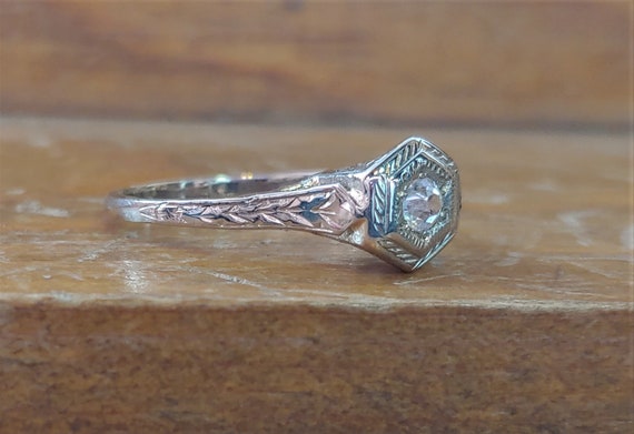 Sapphire Opal Bridal Set Antique Diamond Wedding Matching Band Women Engagement  Ring Set