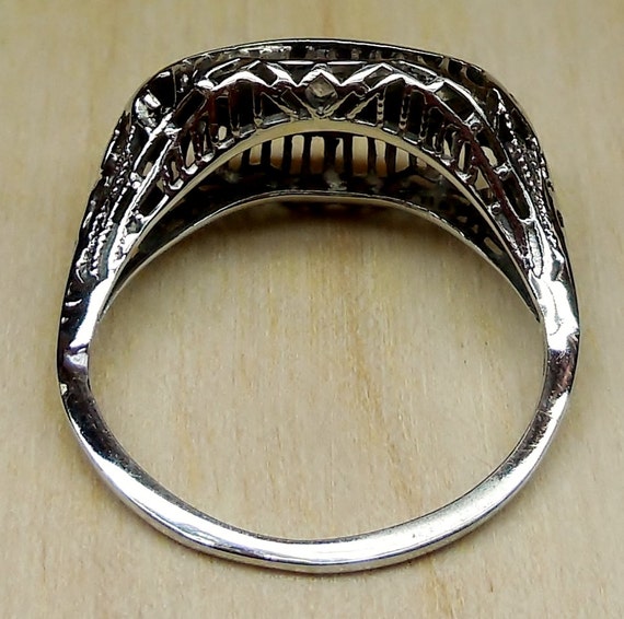 Art Deco Engagement Ring .17ct Old Mine Cut Diamo… - image 5