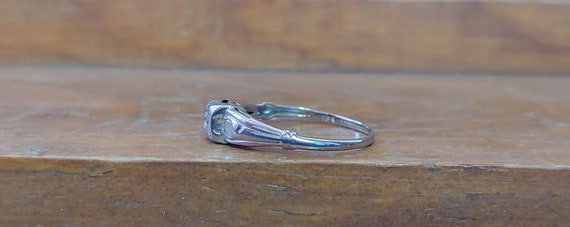 Art Deco Engagement Ring .05ct Diamond Engagement… - image 4
