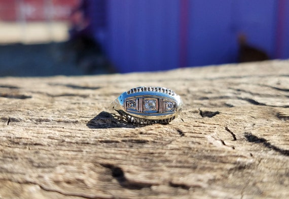 Art Deco Engagement Ring .17ct Old Mine Cut Diamo… - image 3