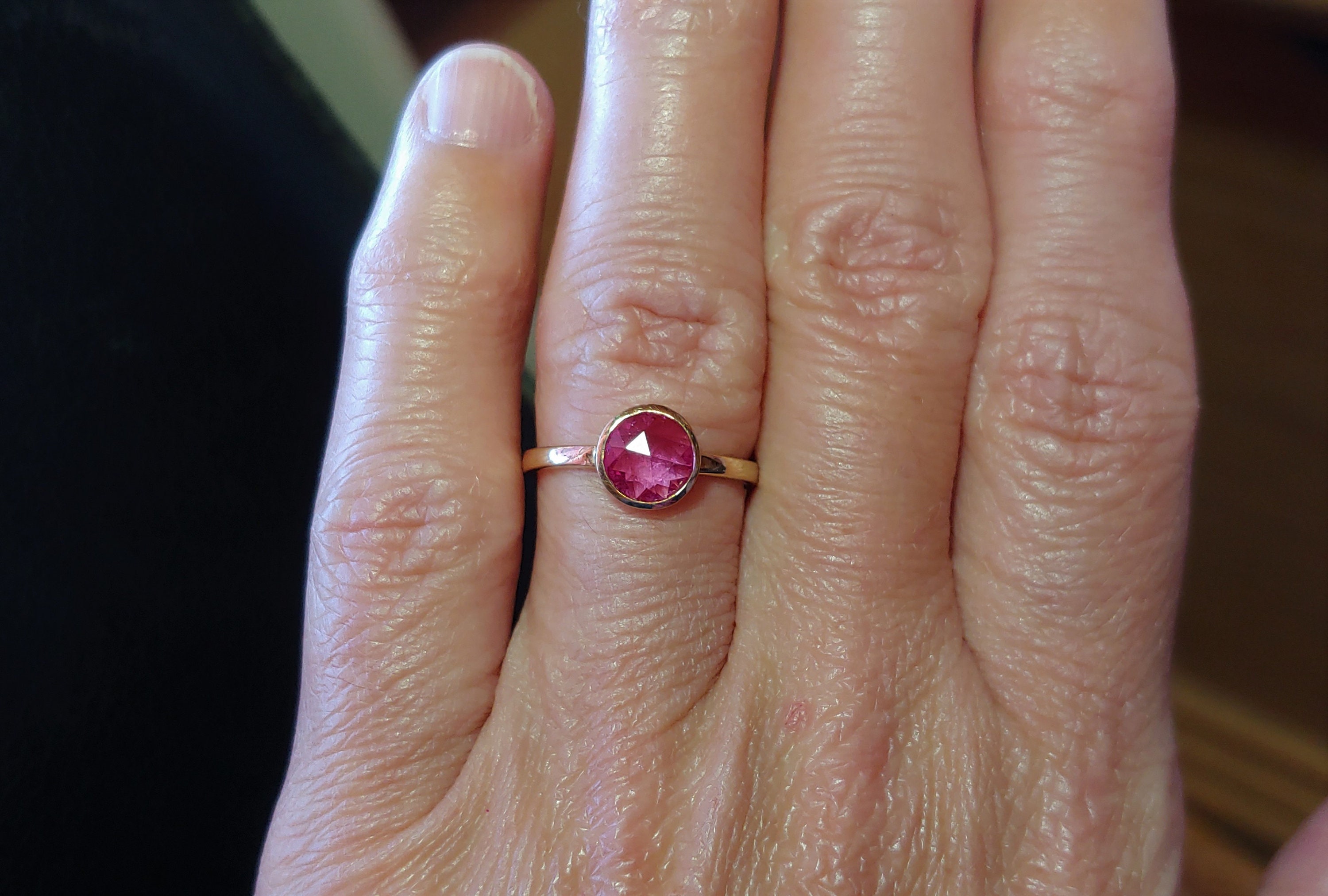 1.17ct Pink Sapphire and Diamond Ring, 14KT white gold. Size 5.5. Gemstone Rings | Sapphires, Rubies, Emeralds and More main image 4