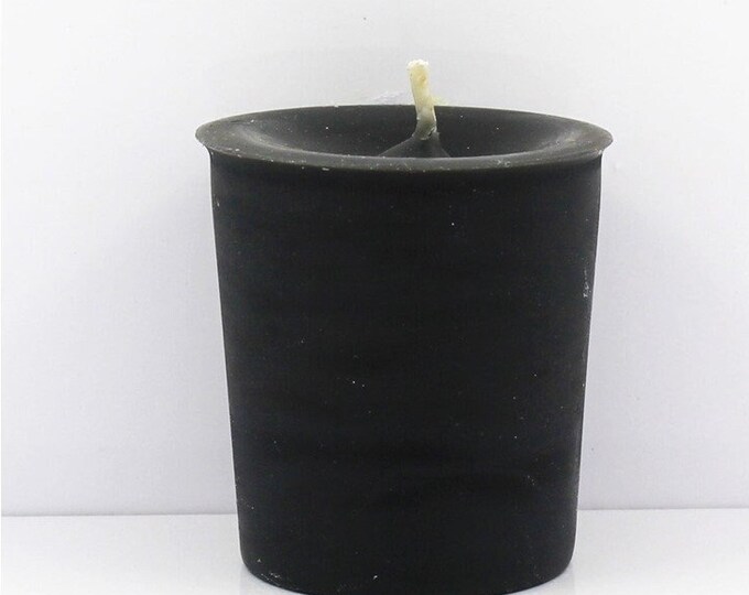 Black Protection Votive Candle Color Magic for Witchcraft, Wicca, Pagan, Voodoo, Hoodoo, Voudun, Santeria