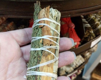 White Sage w/ Cedar and Cinnamon Stick for Space Clearing