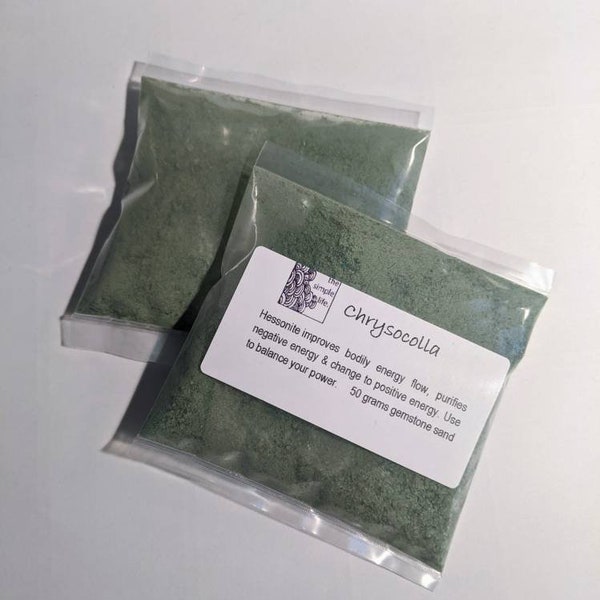 Chrysocolla Gemstone Dust, 50 grams for Metaphysical and Spiritual UseGreat for Crafts!