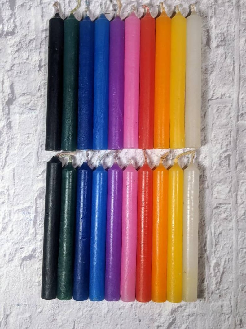 Set of 10, 20 or 40 Chime & Spell Candles, 4in, Multi-Colored, Color Magic for Metaphysical and Spiritual Use image 3