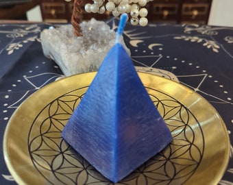 Indigo Pyramid Candle Color Magic for Metaphysical and Spiritual Use