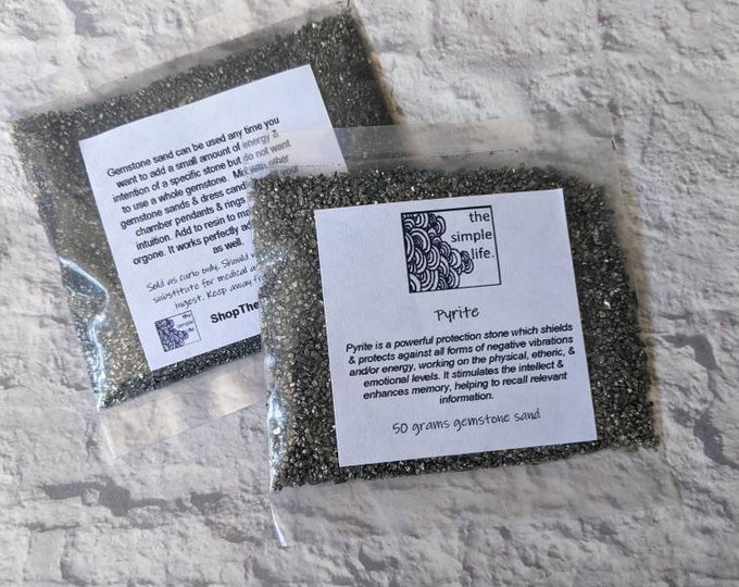 Pyrite Gemstone Dust, 50 grams  for Witchcraft, Wicca, Pagan, Voodoo, Hoodoo, Voudun, Santeria and more