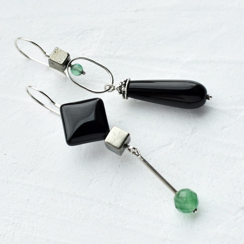 Asymmetrical Pleated Unique Earrings
