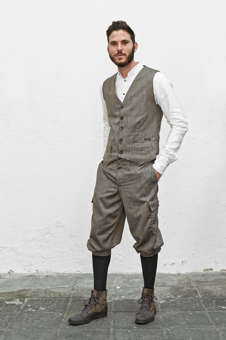 Heringbone Knickerbocker Naturebrown Etsy