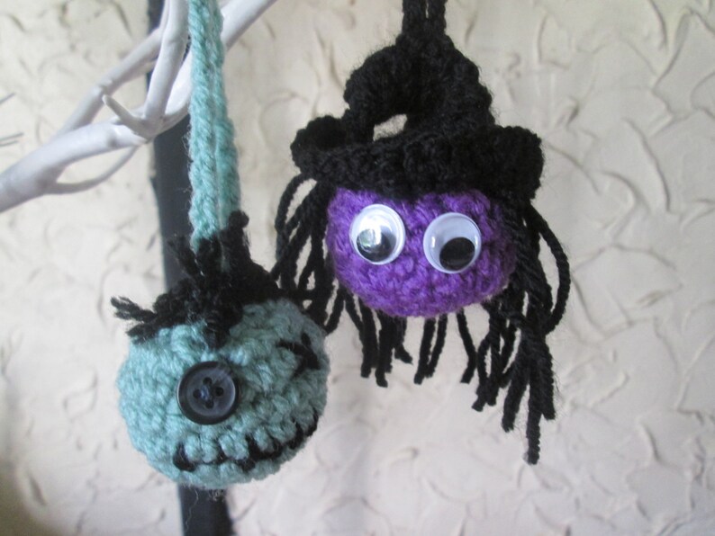 Set Of Six Crochet Halloween Decorations made to order only!