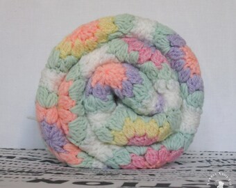 Crochet flower pram blanket.  In stock and ready to post