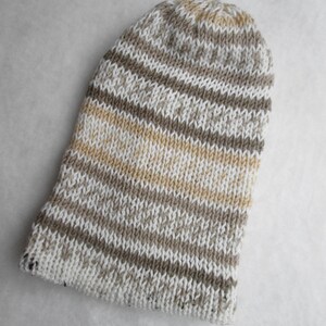 Knitted Slouch hat, double layer, 4+ ways to wear, Fits 10 years to adult