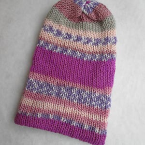 Knitted hat, Double layer for extra warmth, reversible, 4+ different ways to wear