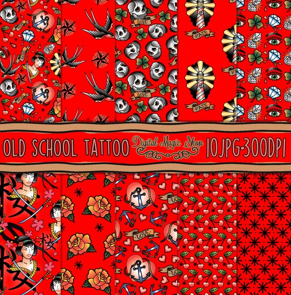 Hand Drawn 10pcs 300dpi Traditional Paisley Digital Paper Seamless pattern paper crafts, card making, scrapbooking