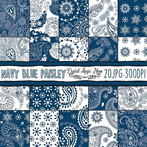 Hand Drawn 10pcs 300dpi Traditional Paisley Digital Paper Seamless pattern paper crafts, card making, scrapbooking