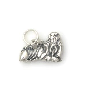 Silver Shih Tzu Charm, Silver ShihTzu Charm, Silver Shih-Tzu Pendant, Silver ShihTzu Jewelry, Donna Pizarro's Animal Whimsey Collection image 1