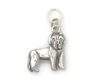 Sterling Silver Newfoundland Charm, Silver Newfoundland Pendant, Silver Newfoundland Jewelry, Donna Pizarro's Animal Whimsey Collection