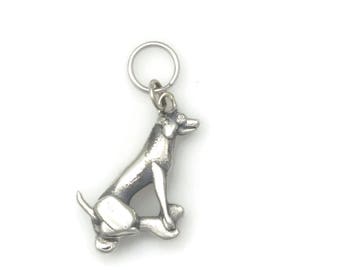 Sterling Silver Labrador Retriever Charm, Silver Labrador Retriever Pendant, Silver Lab Charm fr Animal Whimsey Collection de Donna Pizarro