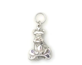 Breloque Schnauzer en argent sterling, pendentif Schnauzer en argent, collection Animal Whimsey de Donna Pizarro, bijoux Schnauzer en argent