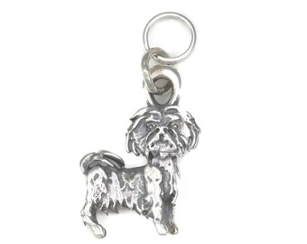 Charme Shih Tzu argent, breloque ShihTzu argent, breloque Shih-Tzu argent, bijoux ShihTzu argent, Animal Whimsey Collection de Donna Pizarro