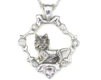 Collier West Highland White Terrier en argent sterling de la collection Animal Whimsey de Donna Pizarro de pendentifs Westie en argent et de bijoux Westie