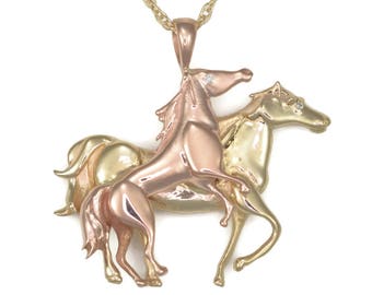 Collier Cheval 14Kt, Pendentif Cheval 14Kt, Pendentif Cheval Diamant, Collier Cheval Or, Donna Pizarro, Animal Whimsey, Bijoux Fine Horse