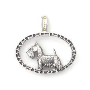 14Kt Scottie Necklace, Silver Scottish Terrier Pendant, Gold Scottish Terrier Jewerly, Donna Pizarro's Animal Whimsey Collection image 1