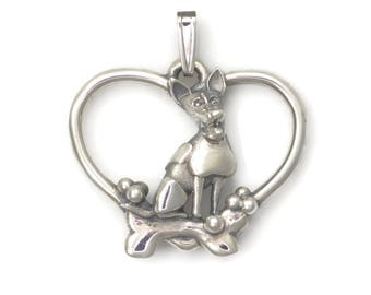 Silver Jack Russell Terrier Necklace, Jack Russell Pendant fr Donna Pizarro's Animal Whimsey Collection of Jack Russell Terrier Jewelry