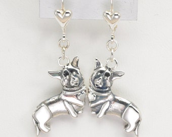 Sterling Silver Cardigan Welsh Corgi Earrings fr Donna Pizarro's Animal Whimsey Collection of Silver Corgi Jewelry & Silver Corgi Earrings