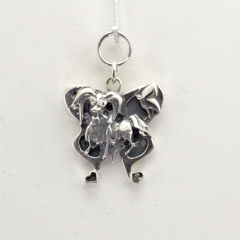  Sterling Silver Papillon Charm, Silver Papillon Pendant,  Collectible Papillon Jewelry fr Donna Pizarro's Animal Whimsey Collection :  Handmade Products