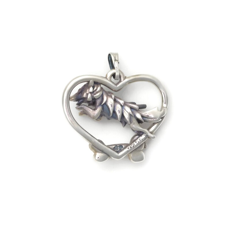 Sterling Silver Border Collie Pendant Silver Border Collie Etsy