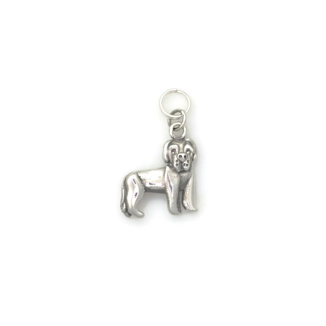 Sterling Silver Newfoundland Charm, Silver Newfoundland Pendant, Silver