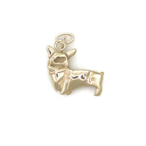 14kt Pembroke Welsh Corgi Charm, Gold Corgi Charm, 14Kt Pembroke Corgi Charm, Gold Corgi Pendant, Donna Pizarro's Animal Whimsey Collection image 2