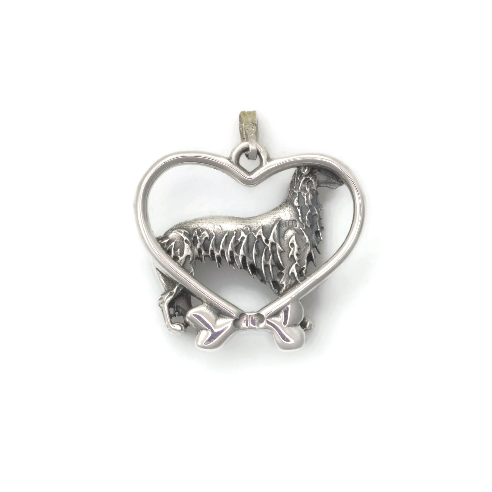 Handmade Borzoi (Russian Deerhound) Brooch In Fine Pewter - Lead & Nickel Free Animal Jewelry - View #2
