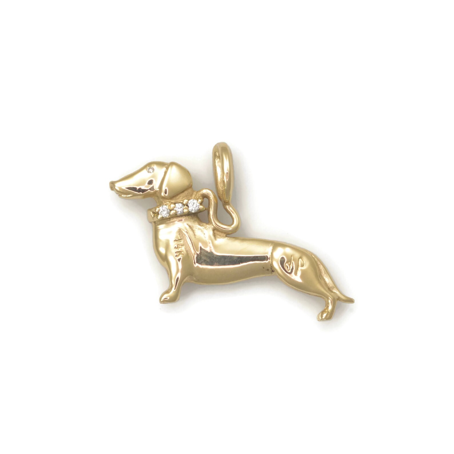Diamond dachshund necklace Clearance