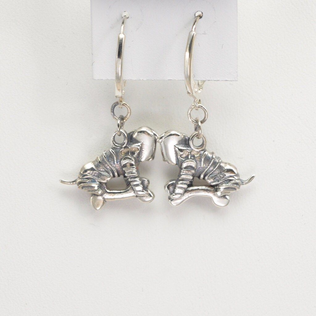 Sterling Silver Chinese Shar Pei Earrings Fr Donna - Etsy