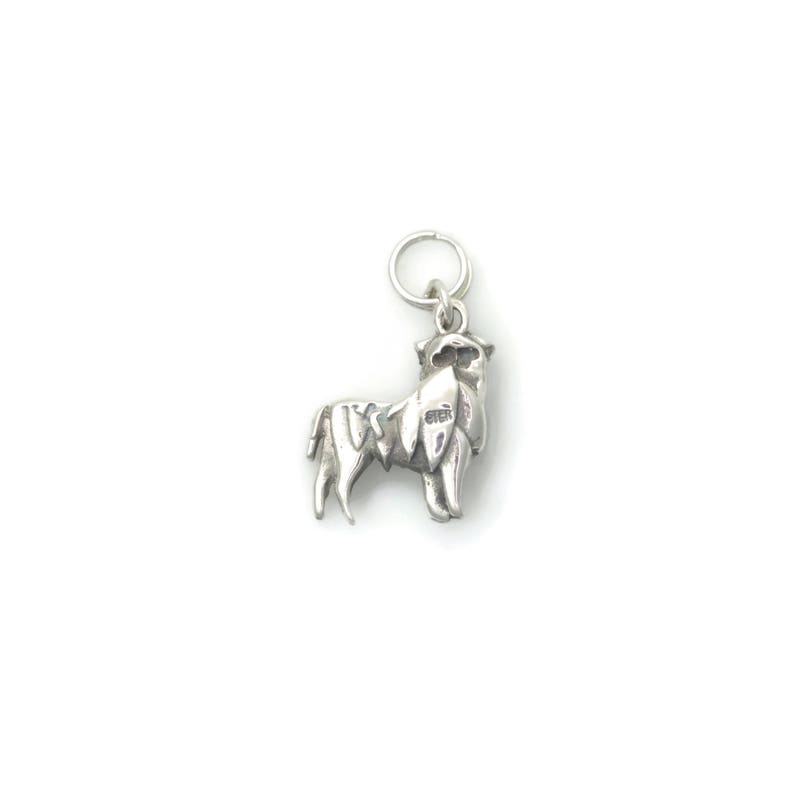 Silver Australian Shepherd Charm, Silver Australian Shepherd Pendant, Silver Aussie Charm fr Donna Pizarro's Animal Whimsey Collection image 2