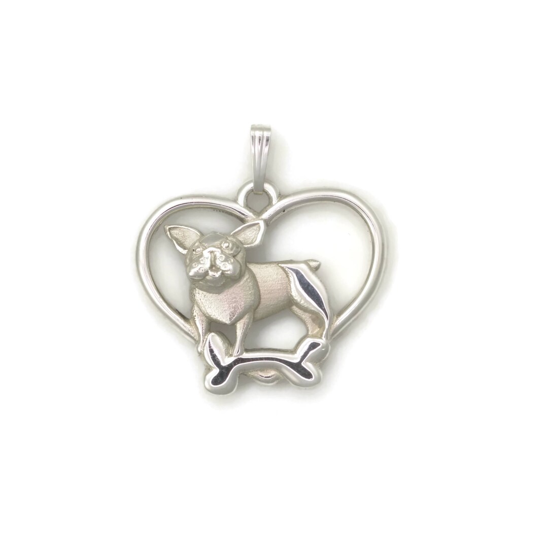 Collana Bulldog Francese Con Cristalli – Ciondolo In Lega Di Zinco, Ipoallergenico, Regalo Per Amanti Dei Cani - 2