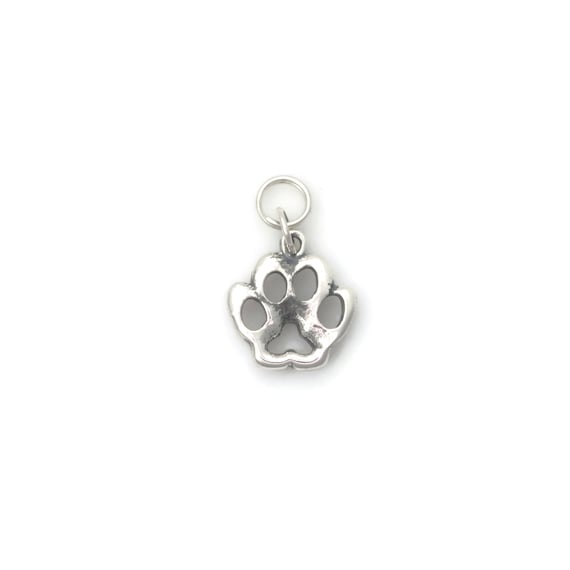 sterling silver dog paw charm