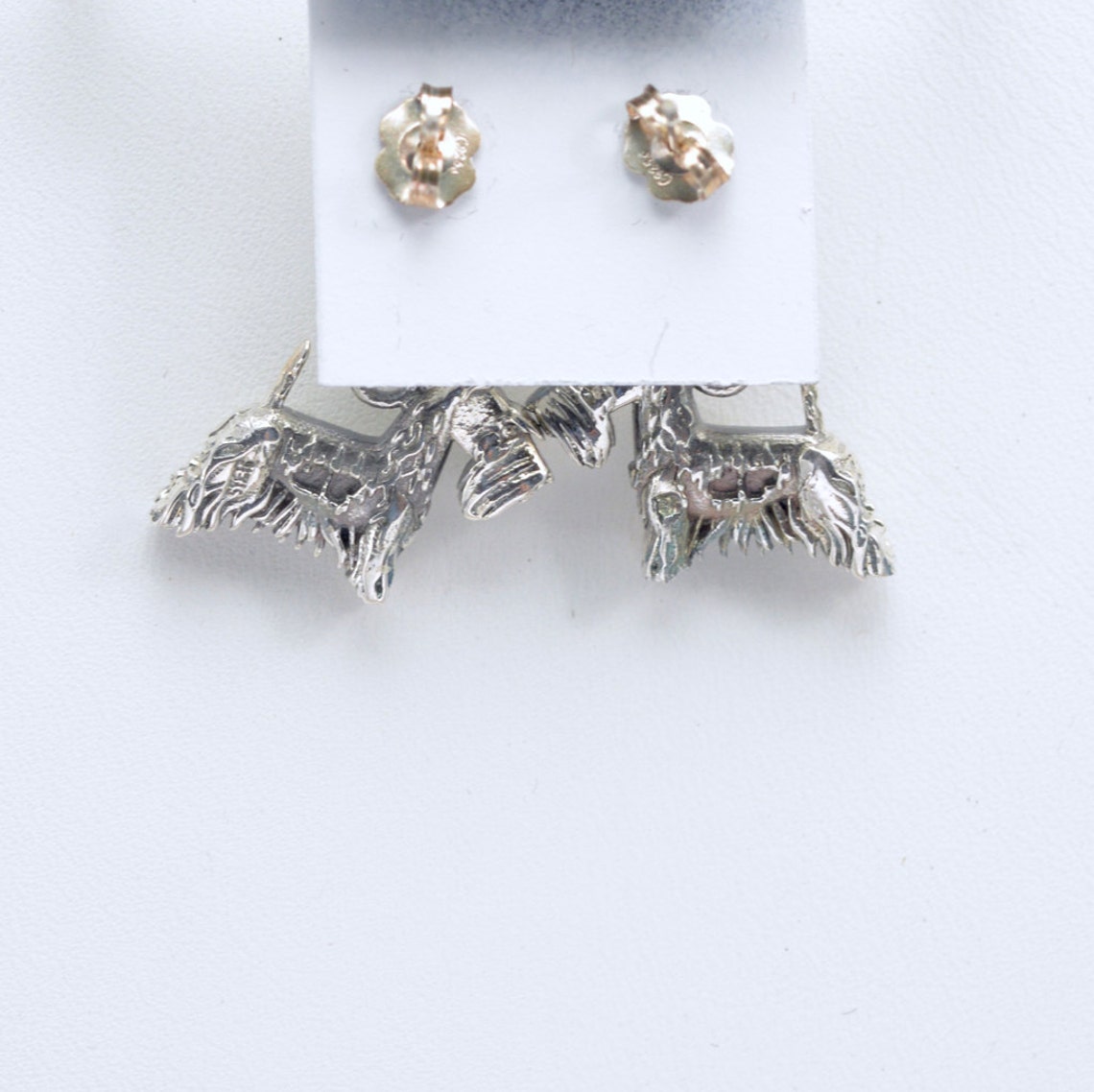 Sterling Silver Scottish Terrier Earrings Fr Donna Pizarro's Animal