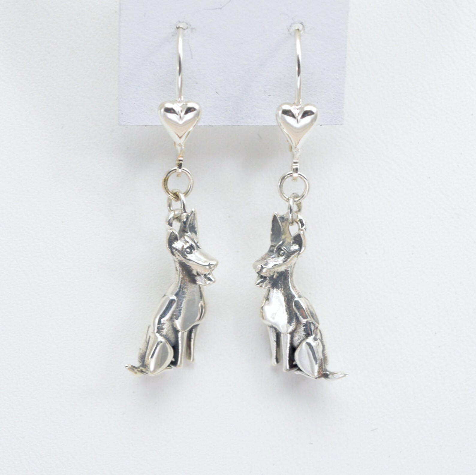 Sterling Silver Jack Russell Terrier Earrings Fr Donna Pizarro's Animal
