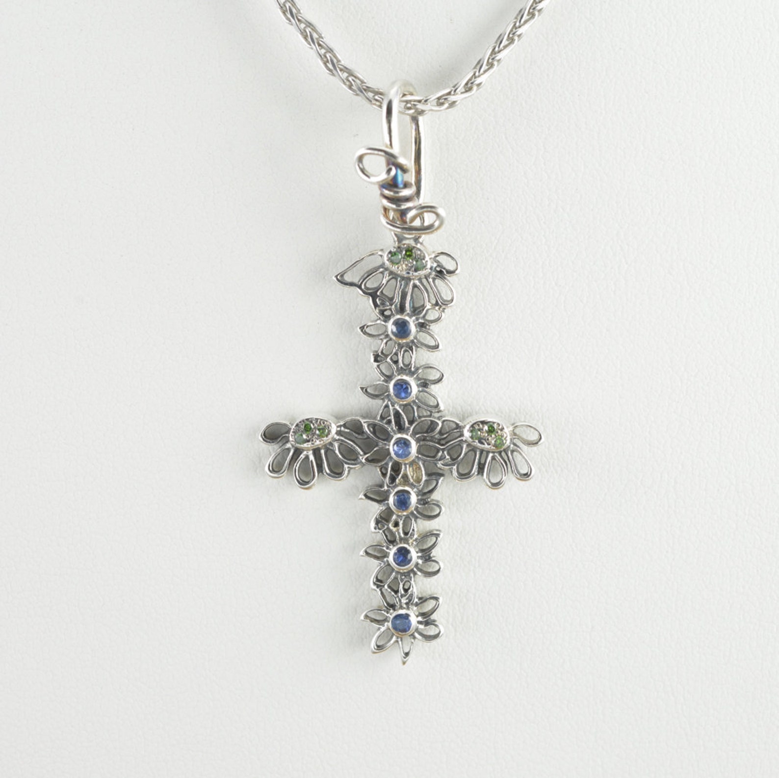 Sterling Silver Cross Necklace Silver Cross Pendant by Donna Etsy