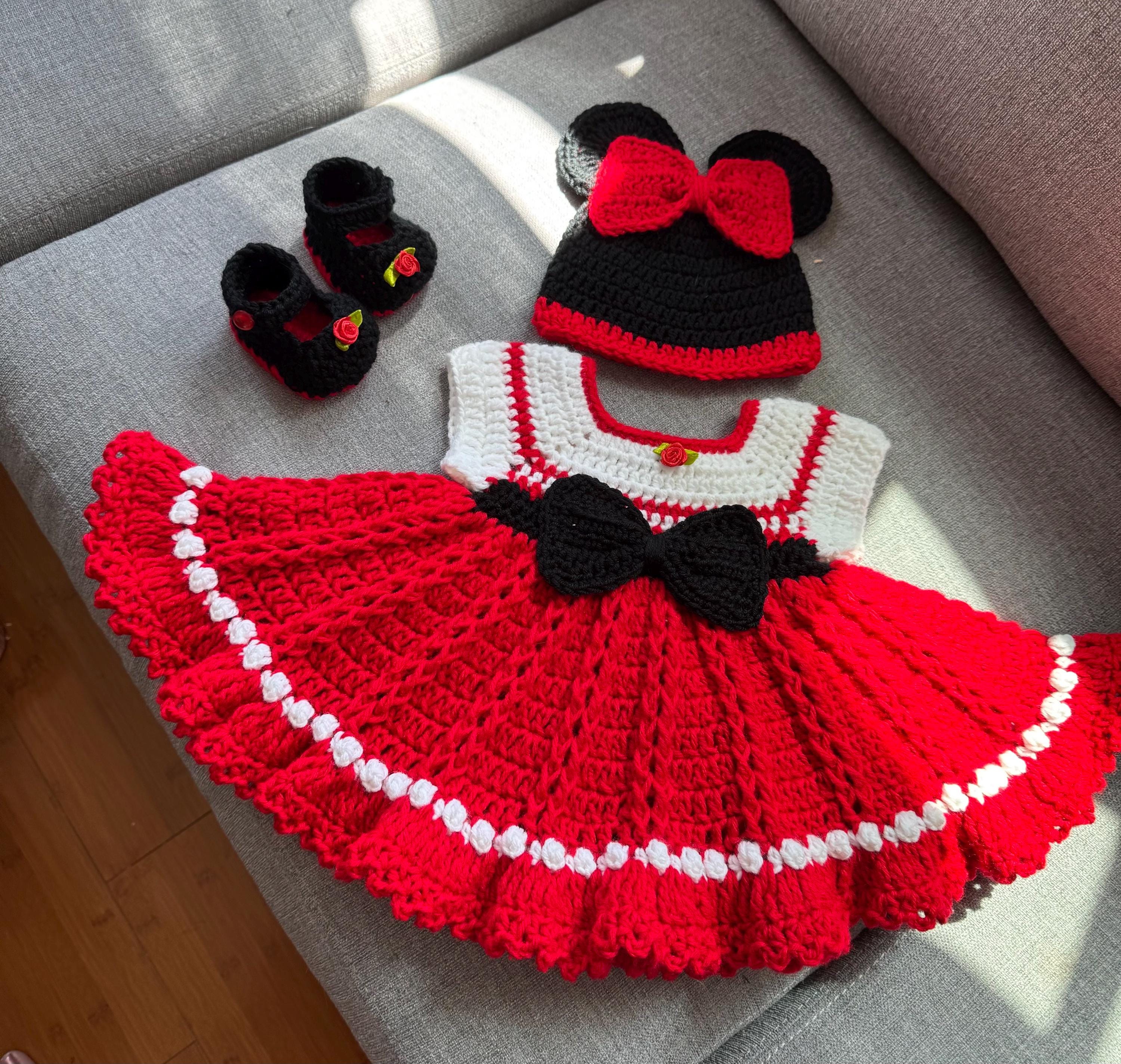 crochet mickey mouse dress Learn how to Crochet mickey mouse Baby Dress Pattern tutorial for beginners  (1year baby)