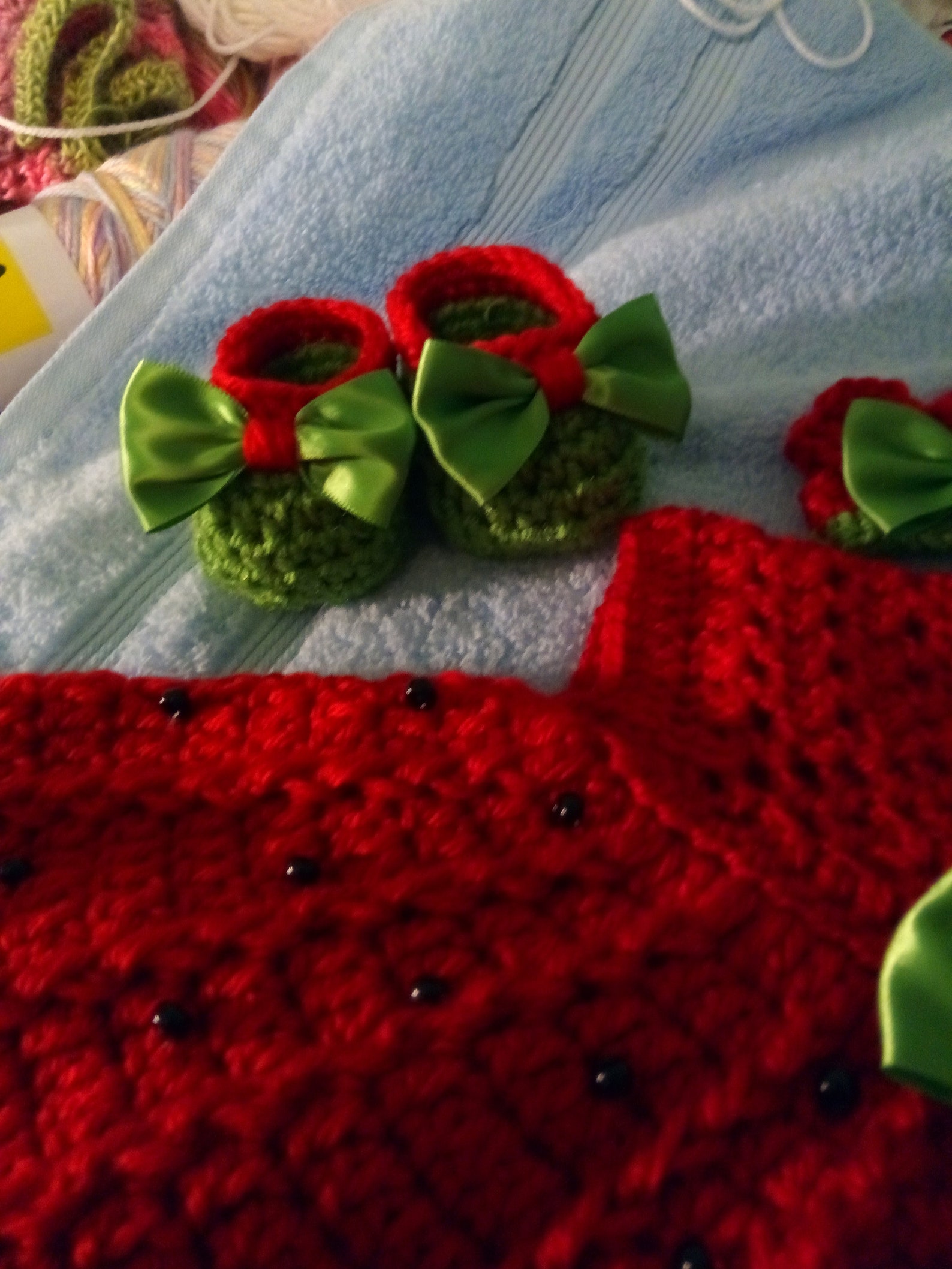 Crochet Watermelon Dress With Crown and Shoes This One is - Etsy