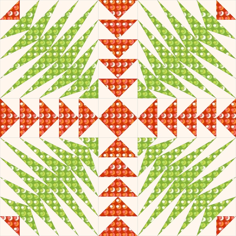 Greese Crossing Paper Pieced Quilt Pattern 12 inch and 18 inch