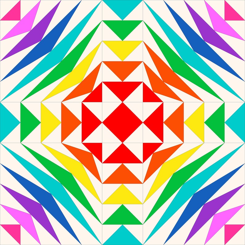 Greese Crossing Paper Pieced Quilt Pattern 12 inch and 18 inch